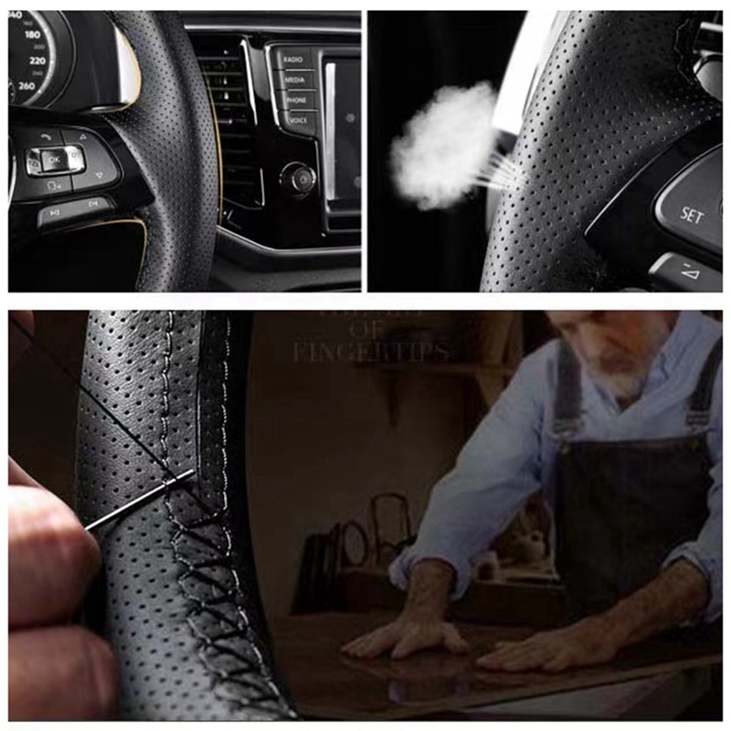 DIY Schwarz Echtes Leder Carbo – Fishing Boat Steering Wheel Bewertung und Preis